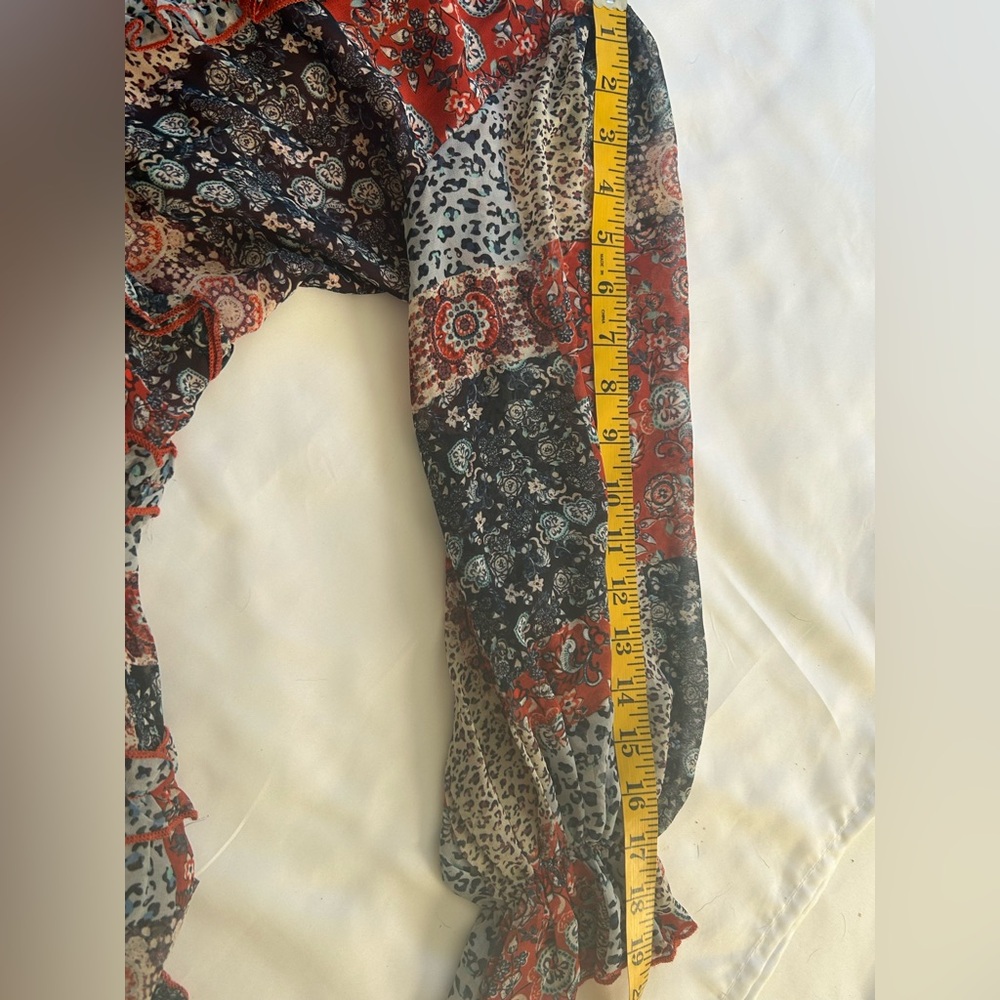 NWT Olivaceous Patchwork Open Back Minidress Smal… - image 16